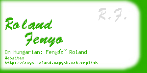 roland fenyo business card